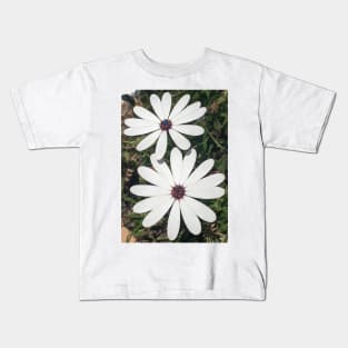 Blossoming White Osteospermum Flowers Kids T-Shirt